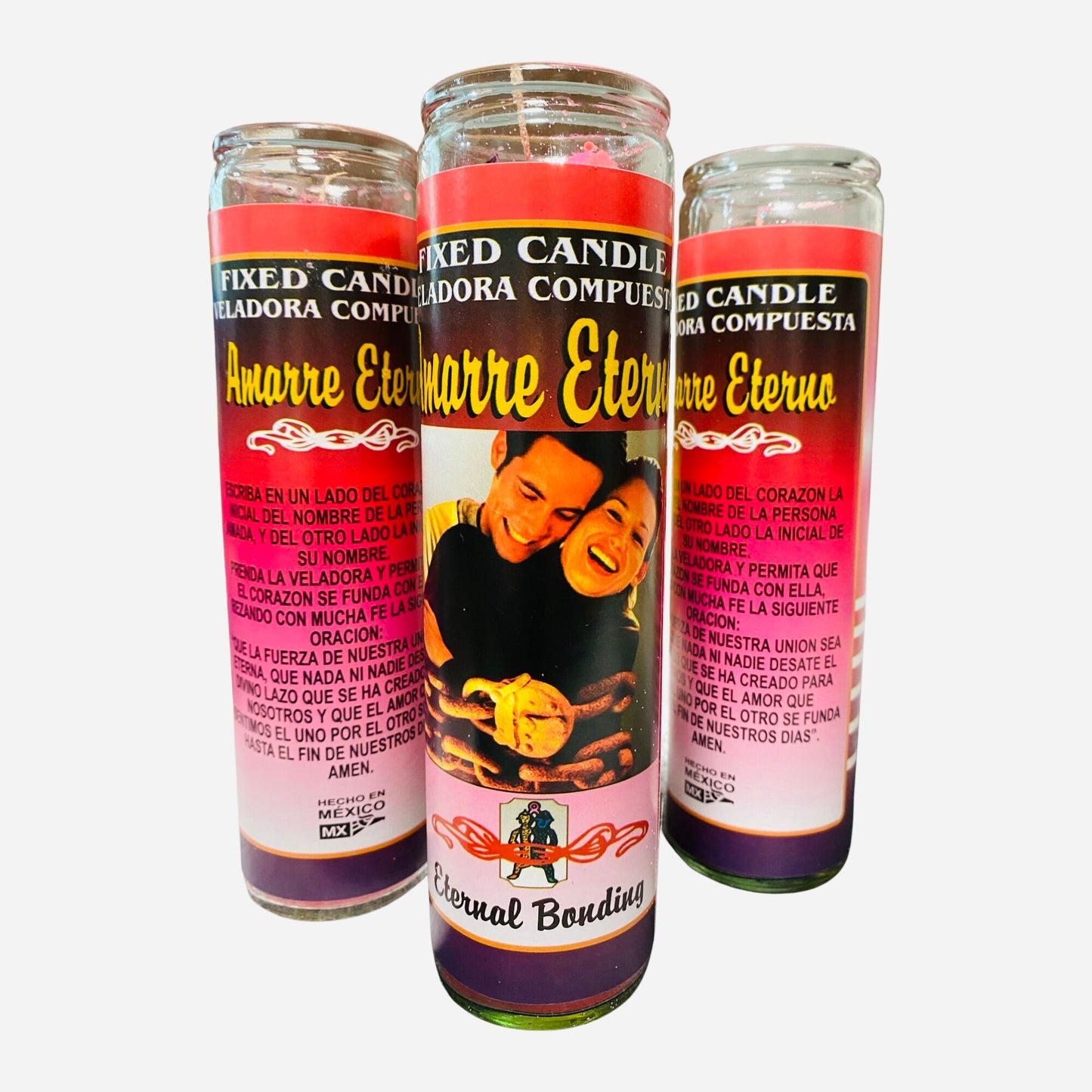 Amarre Eterno Veladora Preparada, Eternal Bonding Fixed Candle, Para Amarrar