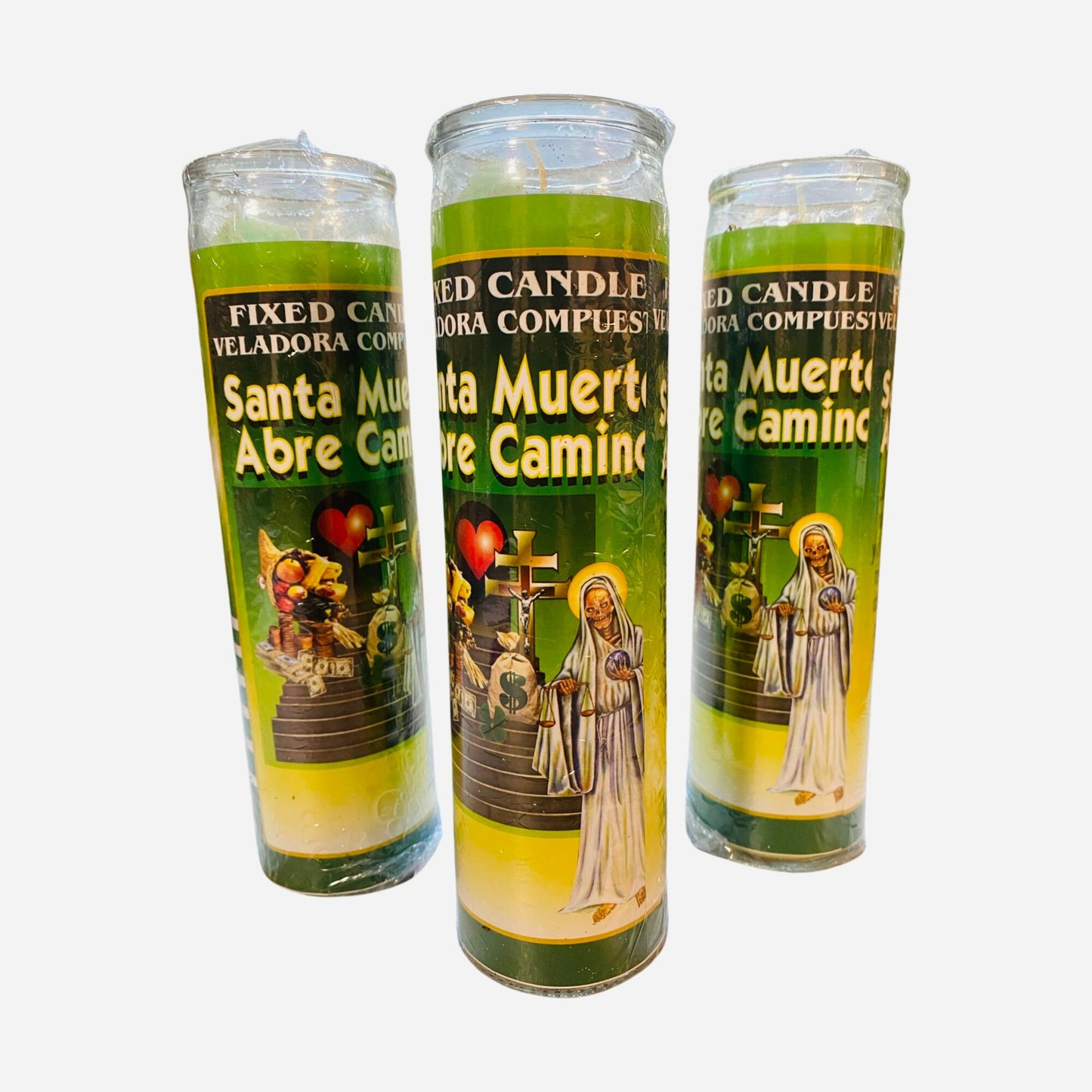 Santa Muerte Abre Caminos Veladora, Holy Death Open Roads Candle