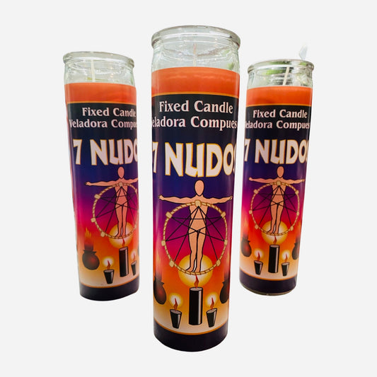 7 Nudos Veladora Para Limpias, 7 Knots Candle to brake spells and jinxes.