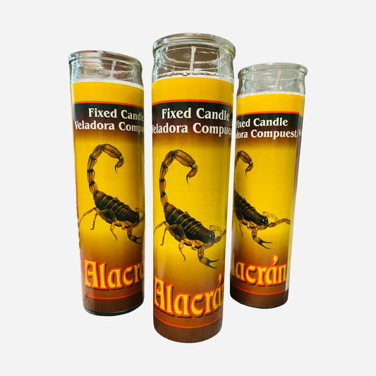 Alacran Veladora Contra Enemigos, Scorpion Fixed Candle Against Enemies