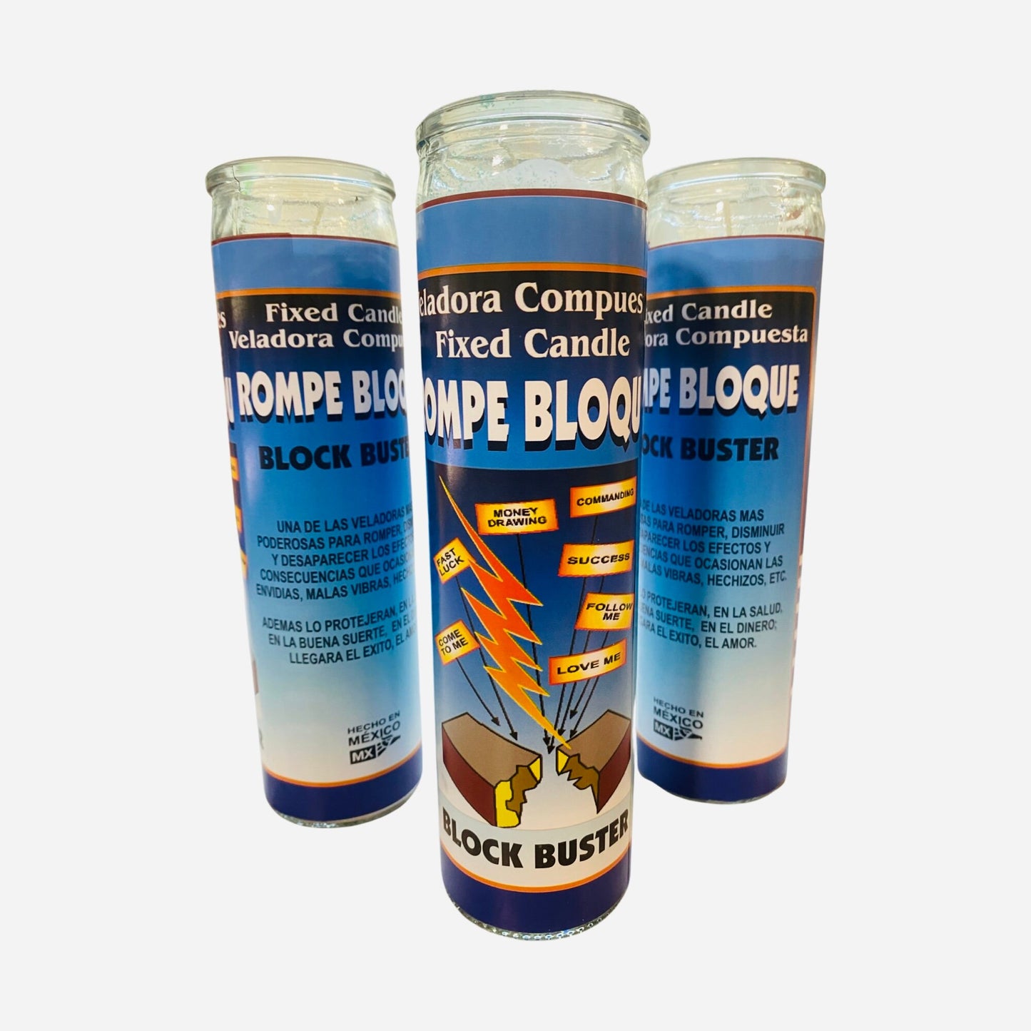 Rompe Bloque Veladora, Block Buster Fixed Candle, Remove Obstacles