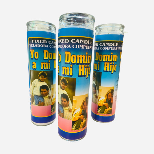 Yo Domino a mi Hijo Veladora, I Dominate my Kid Fixed Candle, Para tener control sobre su hijo.