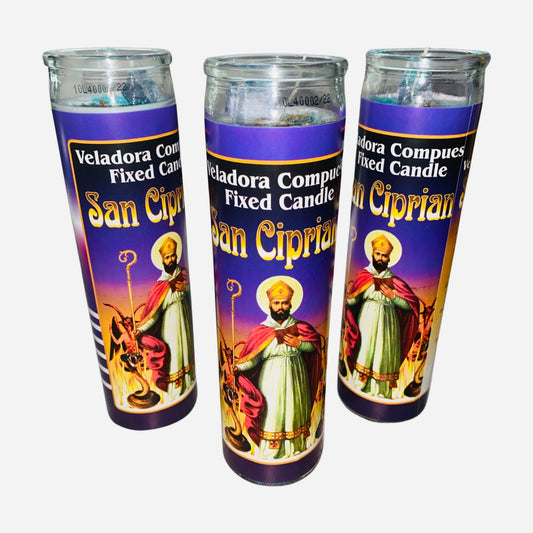 San Cipriano Veladora Para Proteccion Contra Enemigos. Saint Cyprian Candle Protection