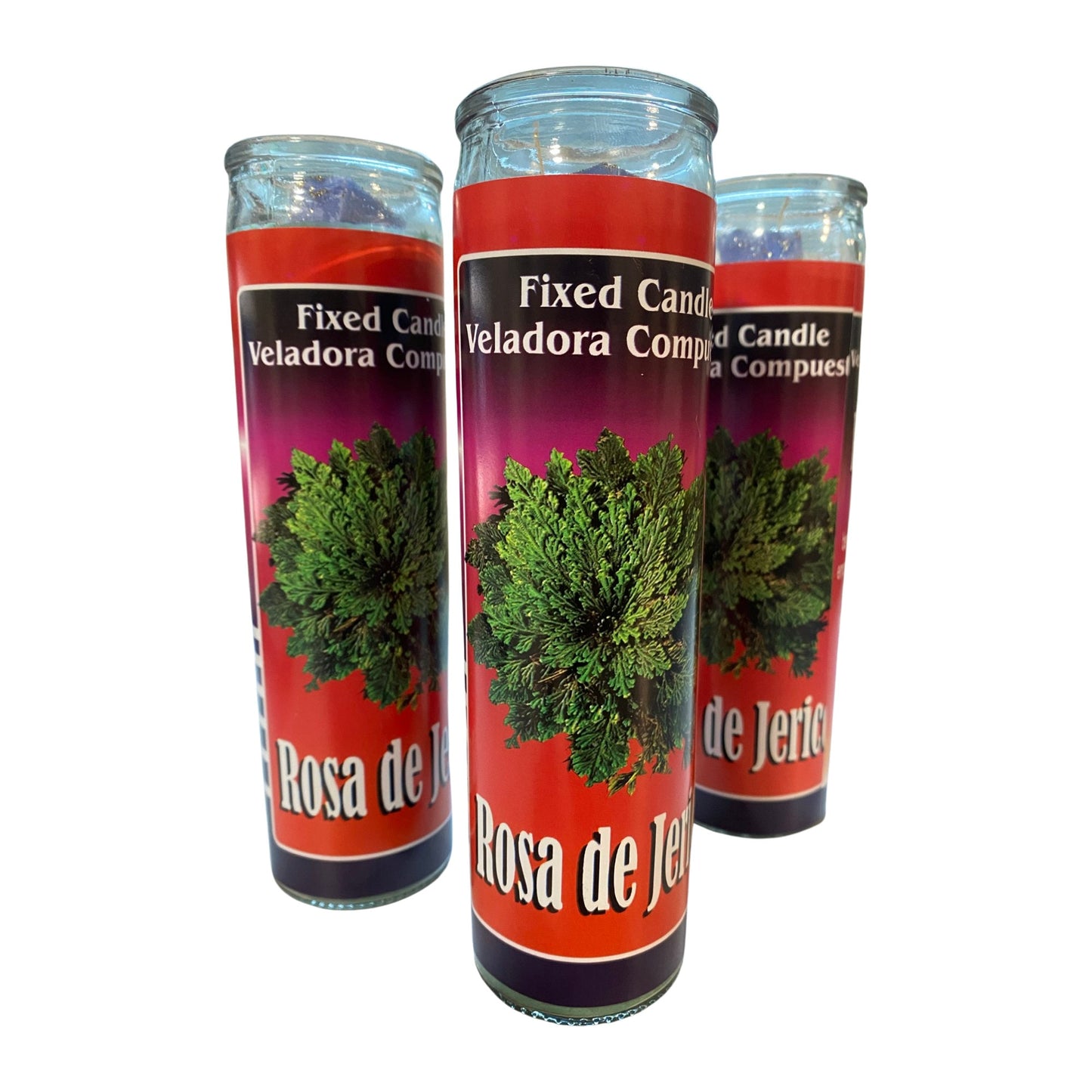 Rosa de Jerico Veladora Para Proteccion, Rose of Jericho Candle for Protection