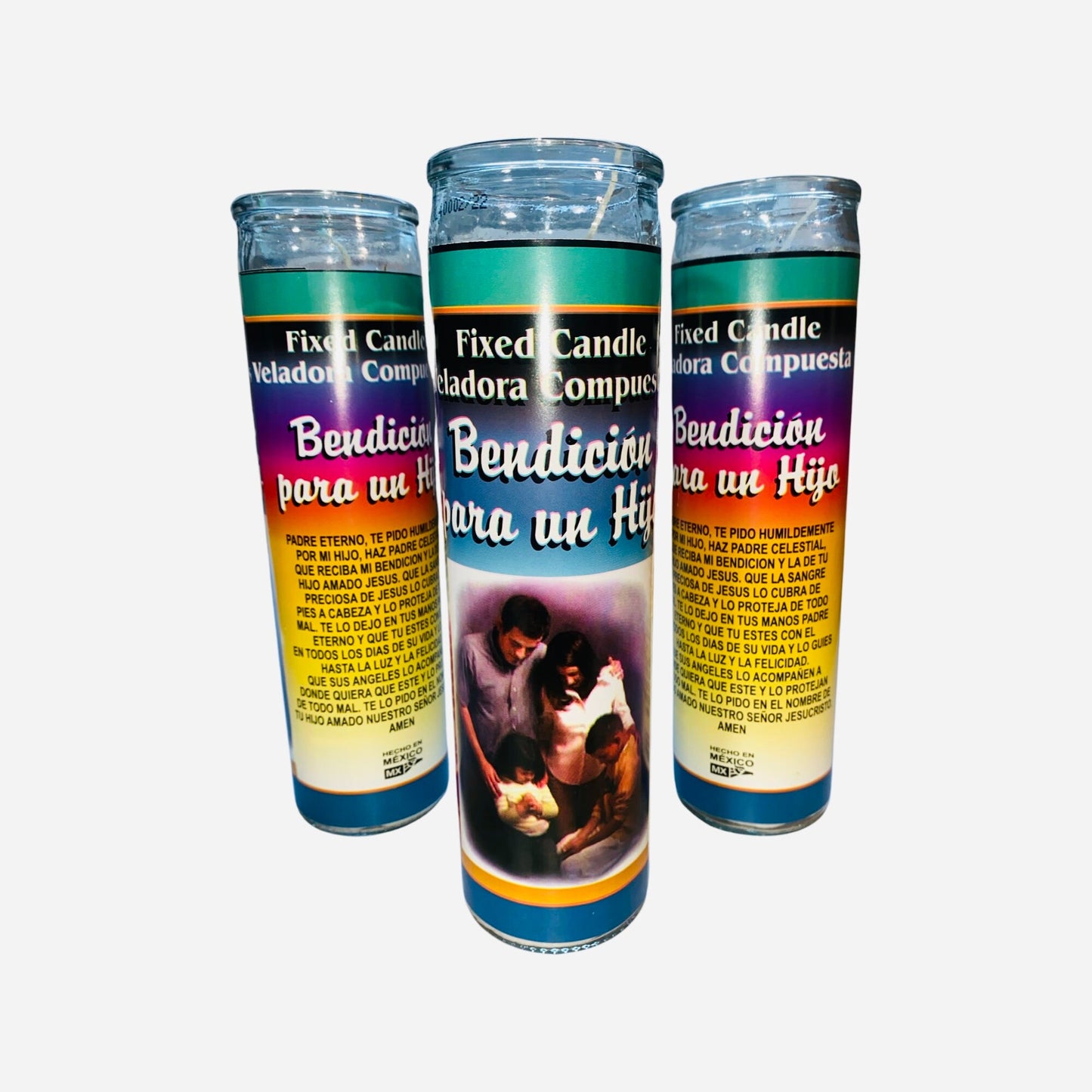 2x set, Bendicion Para un Hijo Veladora, Blessings for my Kid Candle. Protection Candle for a Child