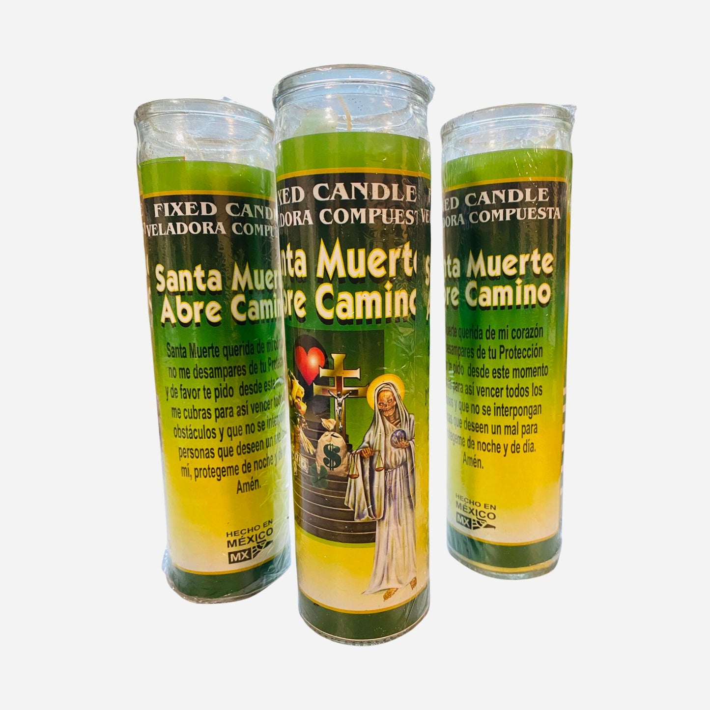 Santa Muerte Abre Caminos Veladora, Holy Death Open Roads Candle