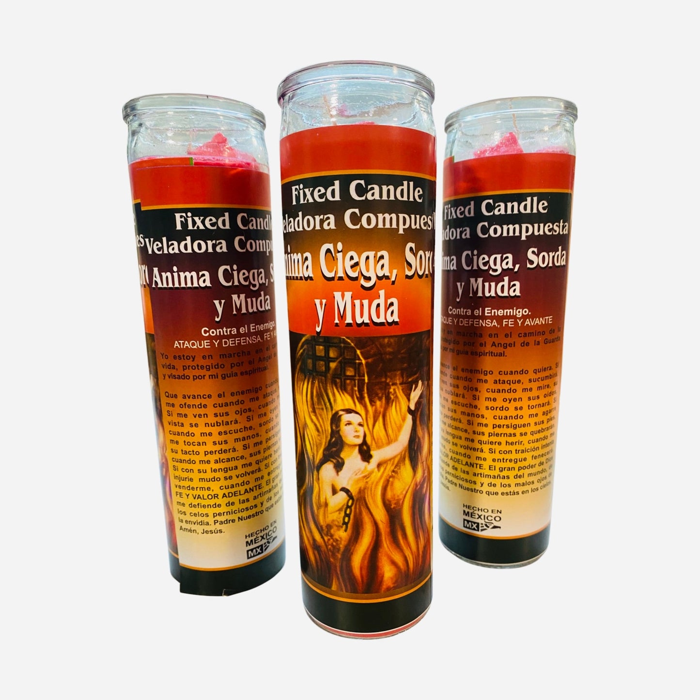 Anima Ciega, Sorda y Muda veladora Contra enemigo, Spirit Blind, Deaf and Mute Candle Against Enemies