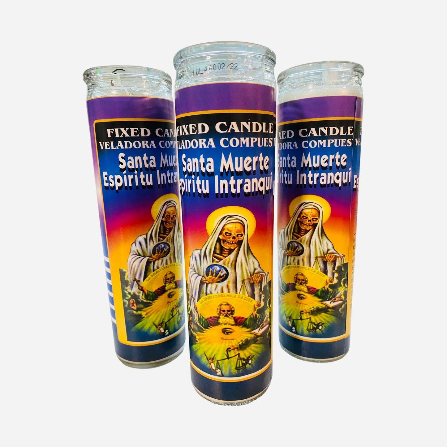 Santa Muerte Espiritu Intranquilo Veladora, Holy Death Intranquil Spirit Candle