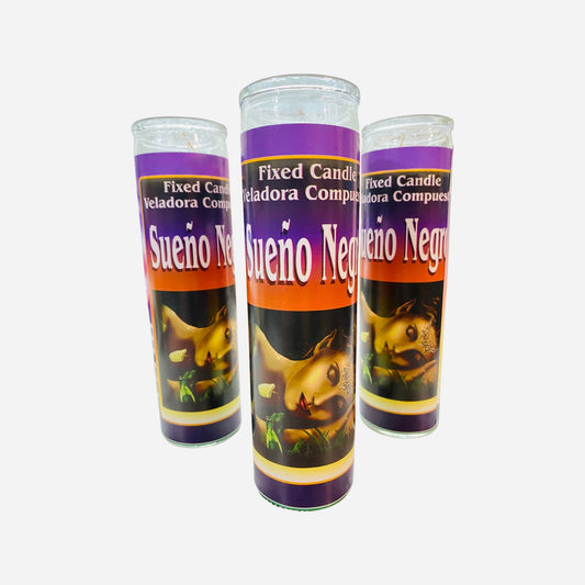 Sueño Negro Veladora, Black Dream Fixed Candle, to make someone dream about you, para que te sueñen