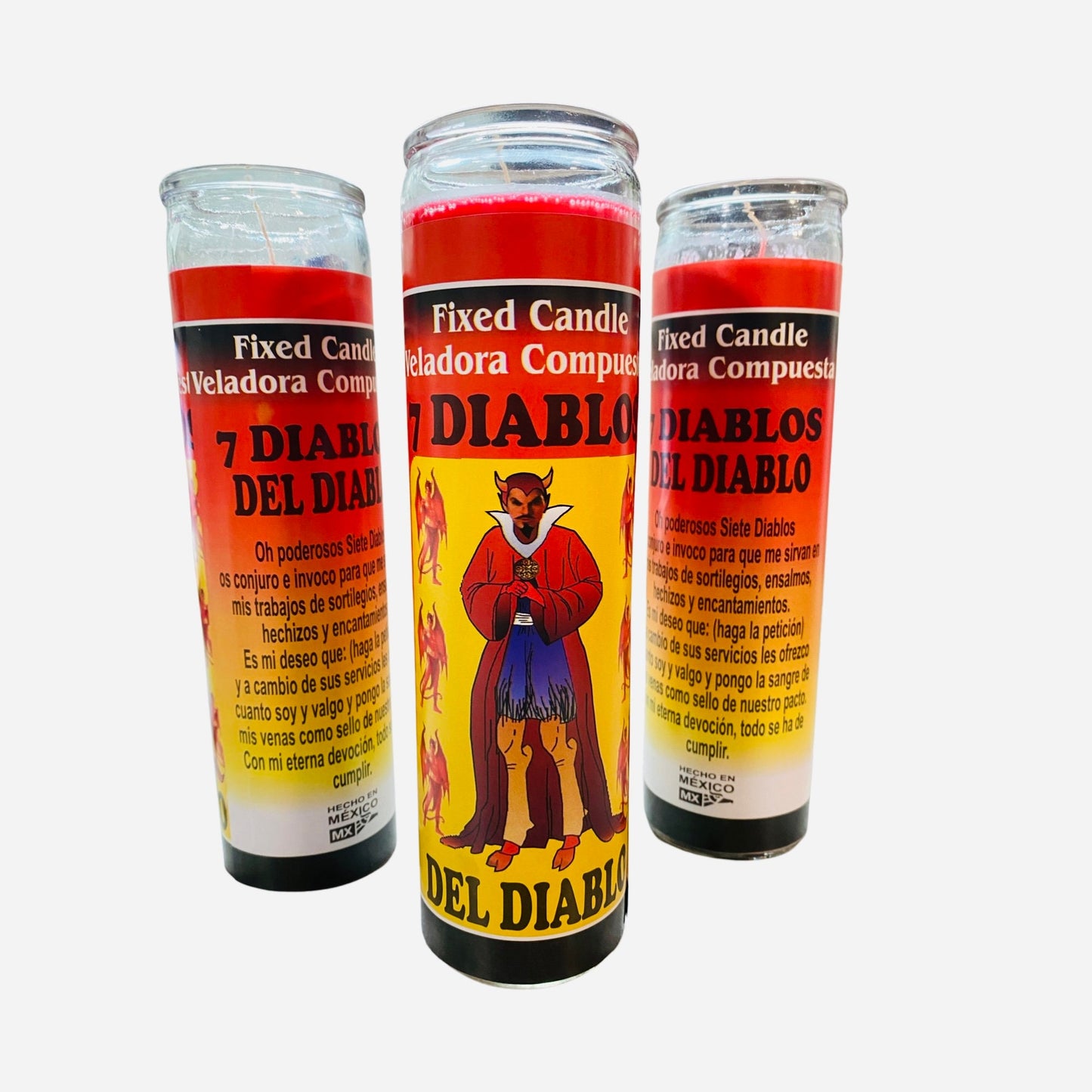 7 Diablos del Diablo Veladora, Satan's 7 Devils Candle, to make you powerful witch and spell caster