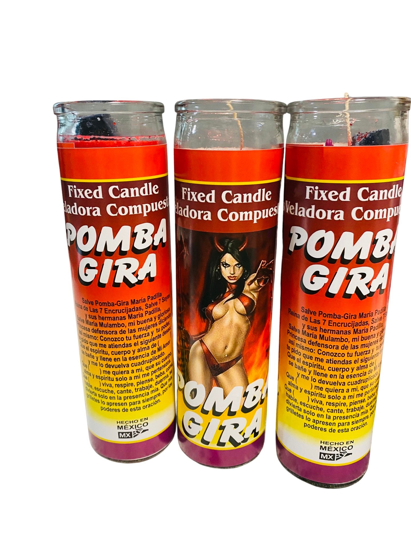 Pomba Gira Red Ritual Candle, Veladora Preparada, Love Spell Candle, Seduction, Domination