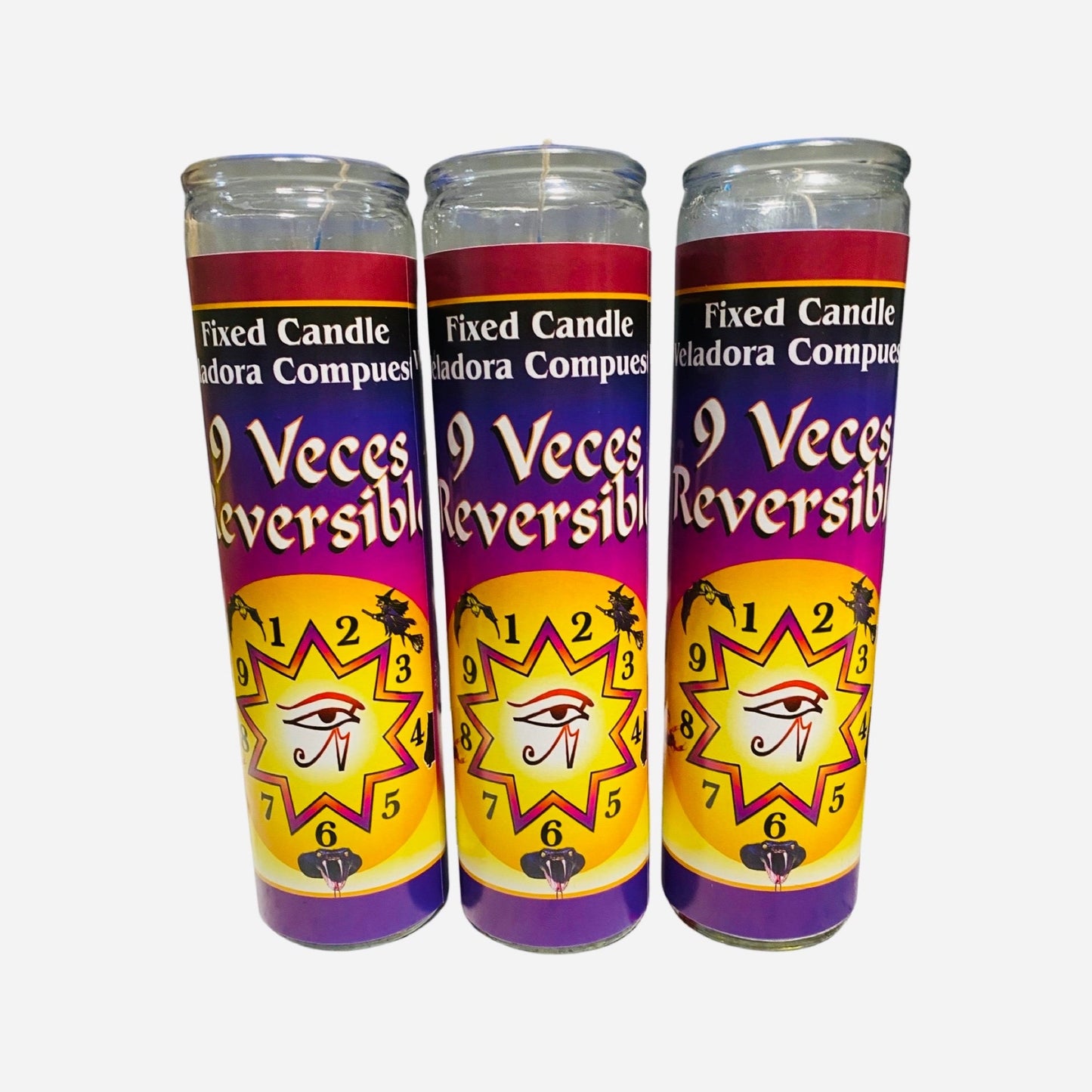 9x Times Reversible Fixed Candle, 9x Veces Reversible Veladora Preparada. Back to Sender