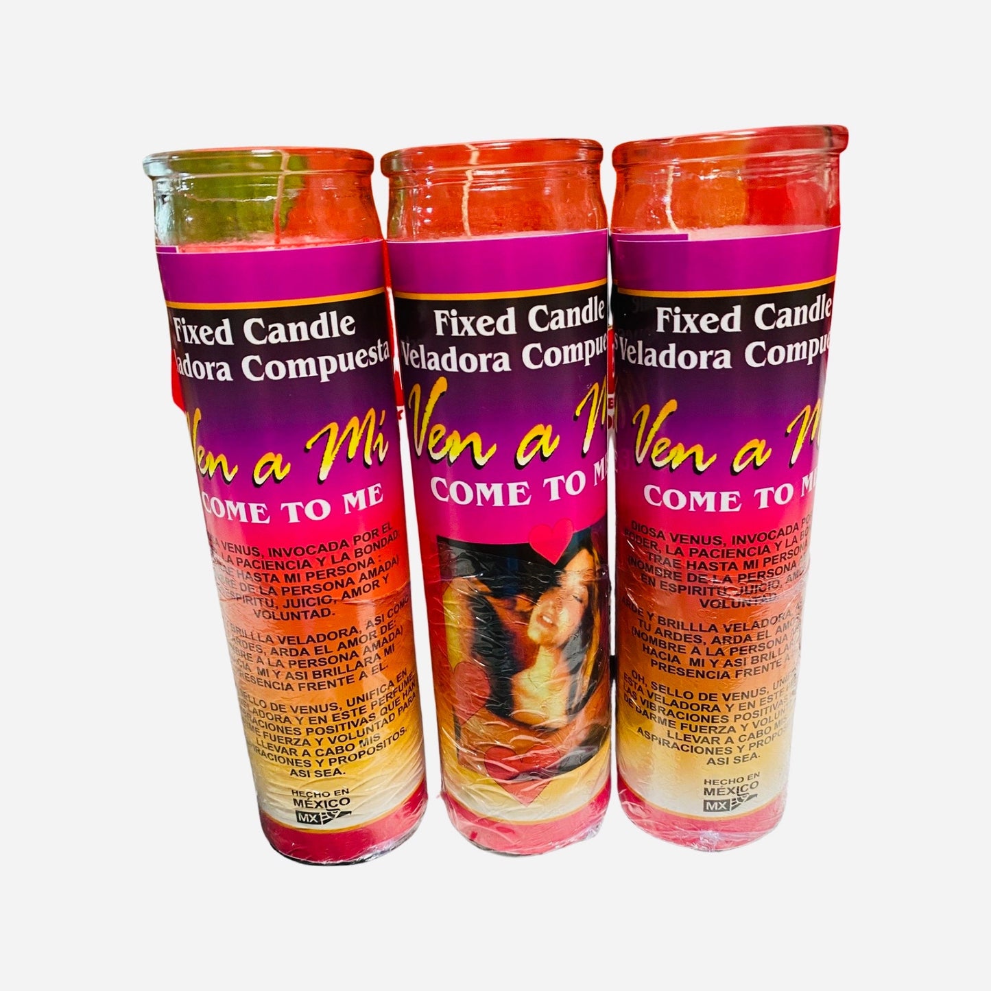 VEN A MI Veladora - Come to Me Fixed Candle, love and passion spell candle, amor y pasion