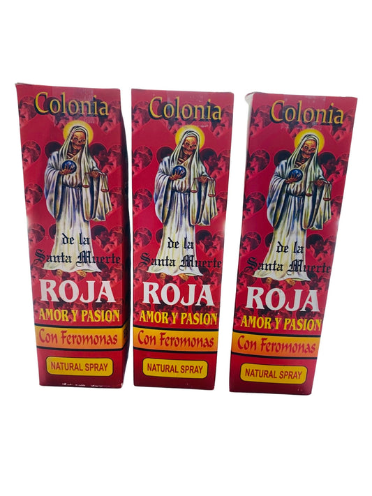 SANTA MUERTE ROJA Perfume Atrayente Colonia Amor y Pasion