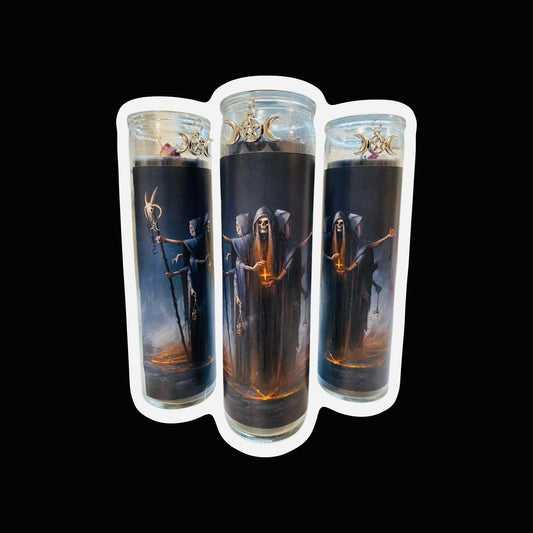 Hekate Devotional Ritual Black Dressed Candle