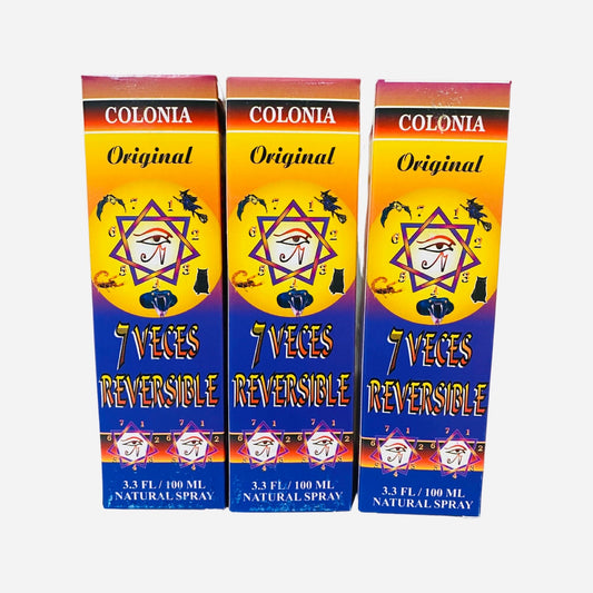 7 VECES REVERSIBLE - 7 Times Reversible Perfume Colonia Wicca Cologne Perfume Spray Spell Ritual Santeria Proteccion Aura