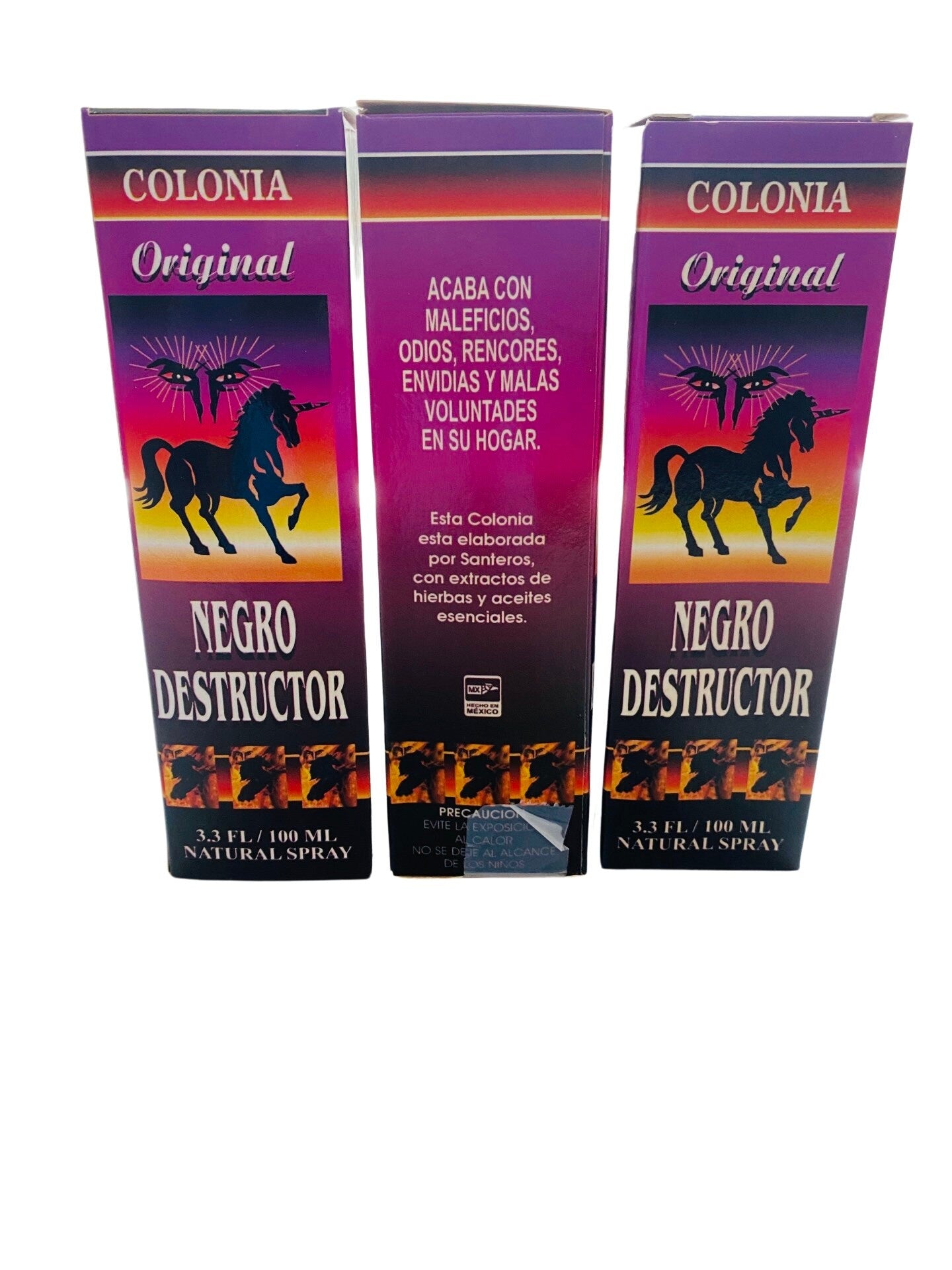 NEGRO DESTRUCTOR Perfume Colonia -Black Destroyer Wicca Cologne Perfume Spray Spell Ritual Santeria Proteccion Aura