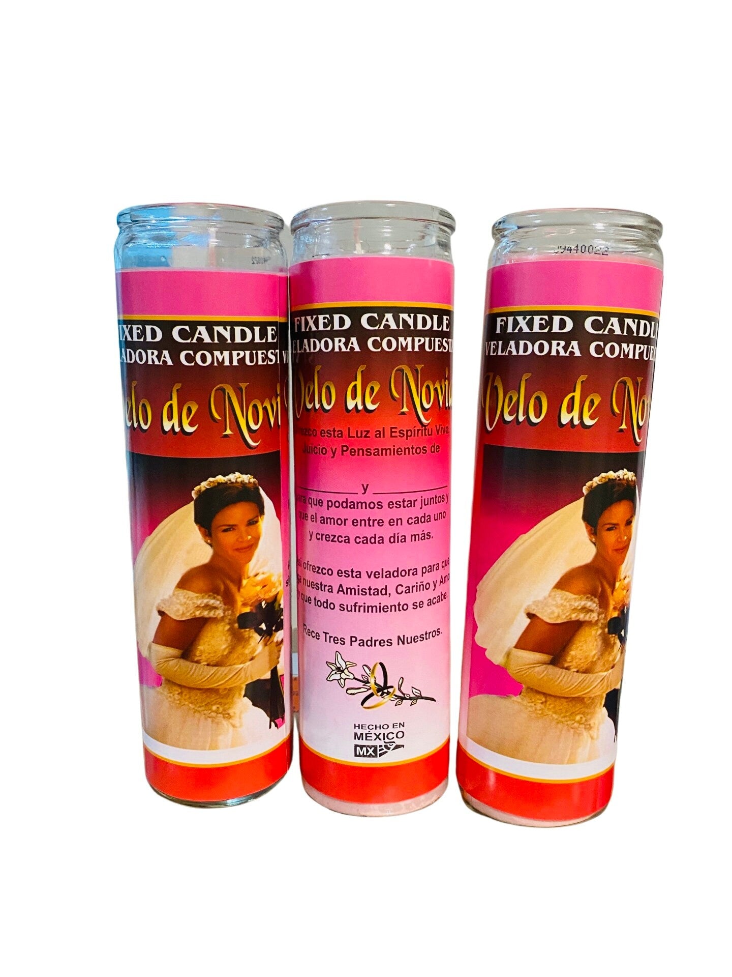 Fixed Candle Veladora VELO DE NOVIA - Bride's Veil Candle Para Casarse, for marriage