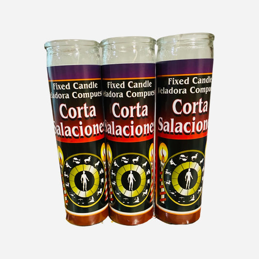 CORTA SALACIONES VELADORA - Cut Bad Luck Candle, Quita Mala Suerte y Maldiciones