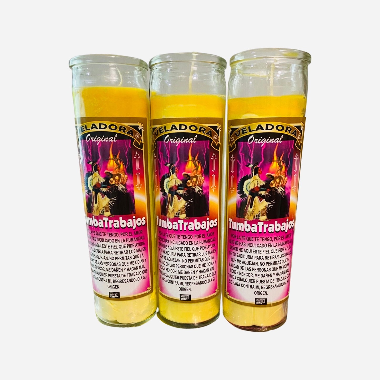 TUMBA TRABAJOS VELADORA - Spell Breaker Candle, Limpias, Rompe Brujeria y Trabajo Negro