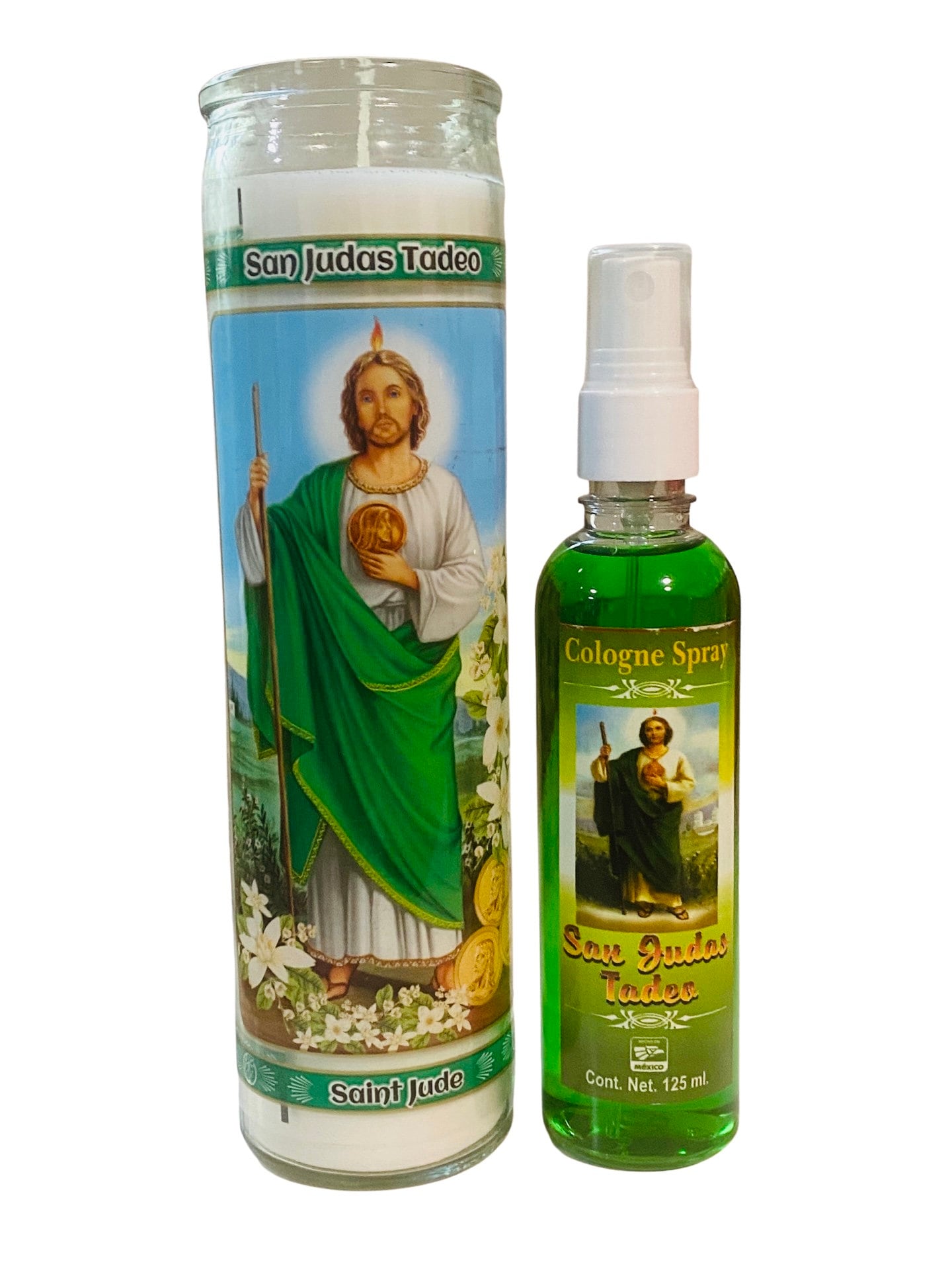 SAN JUDAS TADEO Veladora + Perfume - Saint Jude Fixed Candle + Perfume