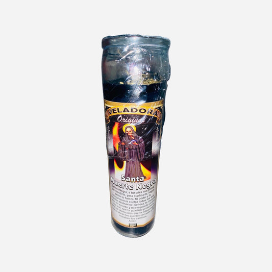 SANTA MUERTE NEGRA Veladora - Black Holy Death Fixed Candle Santisima Muerte