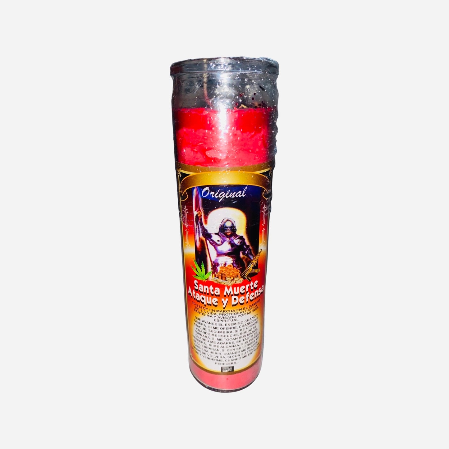 SANTA MUERTE Ataque y Defensa Veladora Holy Death Candle Santisima Muerte