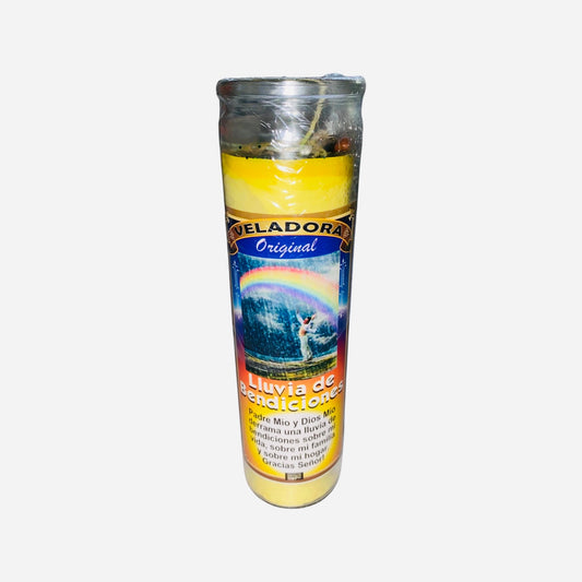 LLUVIA DE BENDICIONES Veladora - Rain of Blessings Fixed Candle