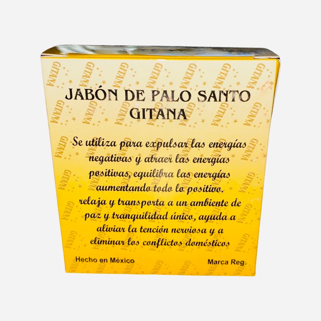 Jabon GITANA Palo Santo - Palo Santo Soap - limpia malas energias y negatividad, clears bad energy and negativity