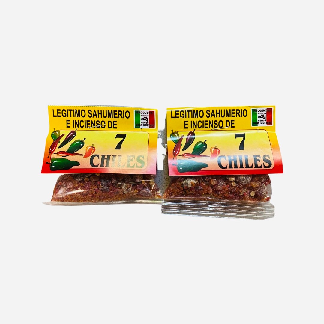 2 PACK - 7 CHILES -Sahumerio Incienso Para Romper Brujerias y Maldiciones