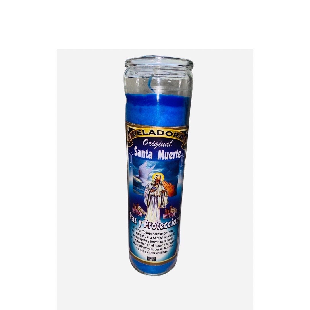 Santa Muerte Paz y Proteccion Veladora / Holy Death Peace and Protection Fixed Candle