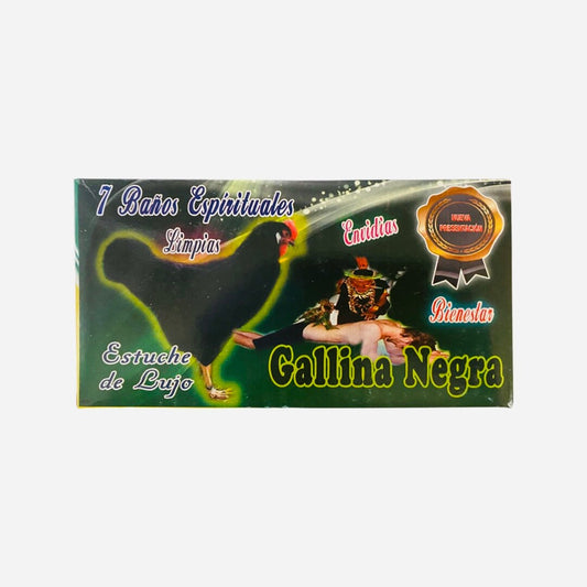 GALLINA NEGRA - Black Hen 7 Baños Espirituales y Jabon, 7 Spiritual Baths and soap, limpia Contra Envidias Mal de ojo