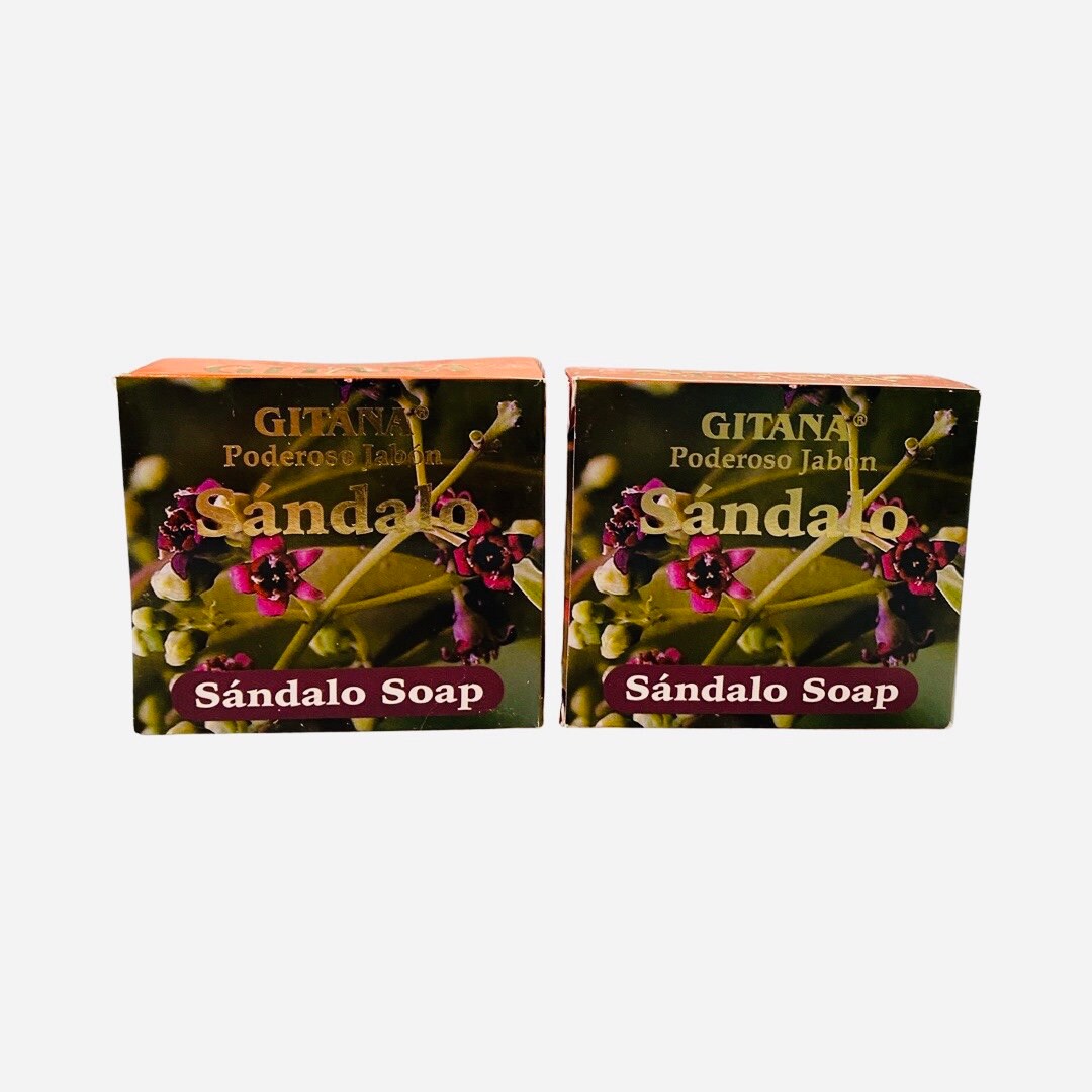 2X Jabon GITANA Sandalo - Sandalwood Soap - para alejar malos espiritus , limpias, alejar la negatividad, clear negativity