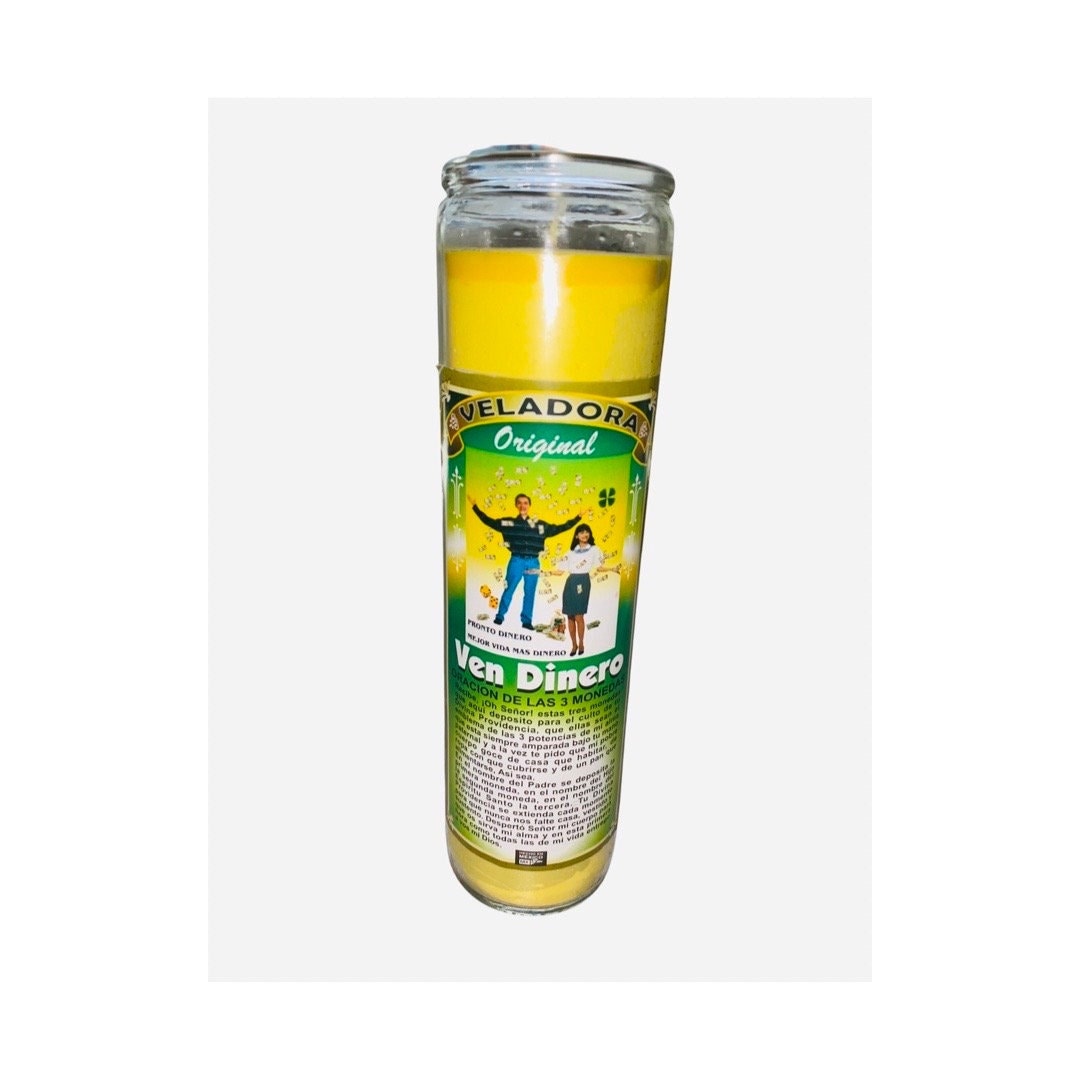 VEN DINERO VELADORA / Money Come to Me Candle Para Abundancia Prosperidad y Riquezas