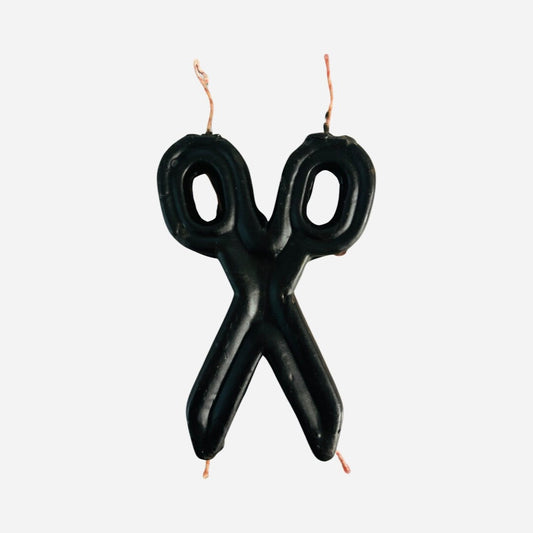 VELA DE TIJERAS Negra - Scissors Figure Black Candle Contra Brujeria Voodoo Trabajo Negro