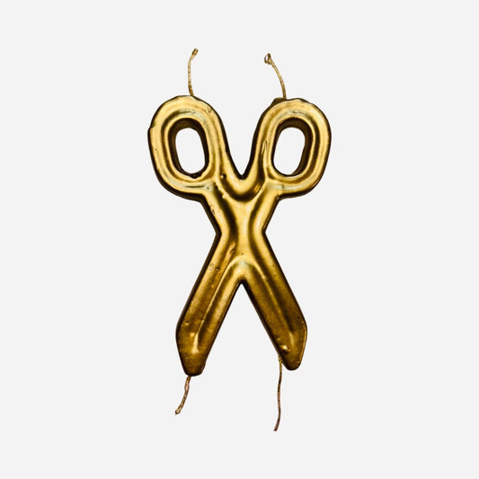 VELA DE TIJERAS Dorada - Scissors Figure Gold Candle