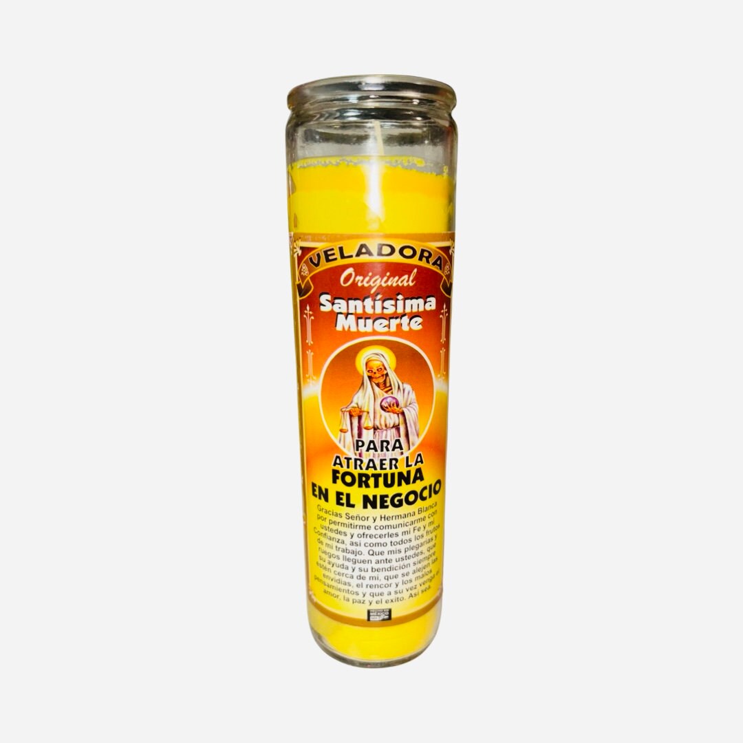 SANTISIMA MUERTE Para Atraer La Fortuna en el Negocio Veladora - Holy Death Better Business Candle