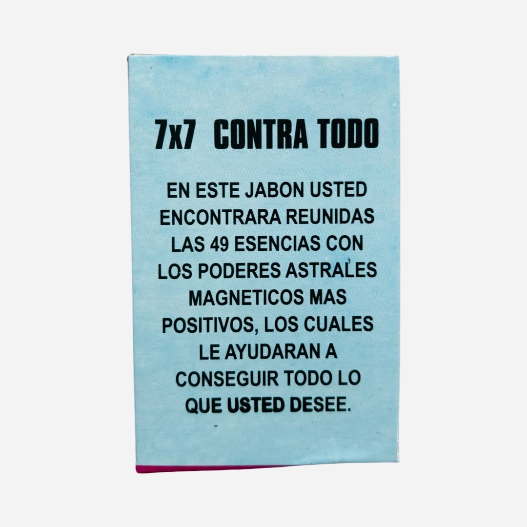 7x7 ASTRAL CONTRA TODO Jabon - 7x7 Against All Soap Para Limpias Quita Obstaculos