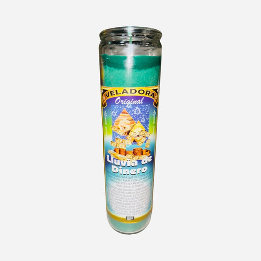 LLUVIA DE DINERO Veladora - Money Rain Fixed Candle Para Abundancia y prosperidad