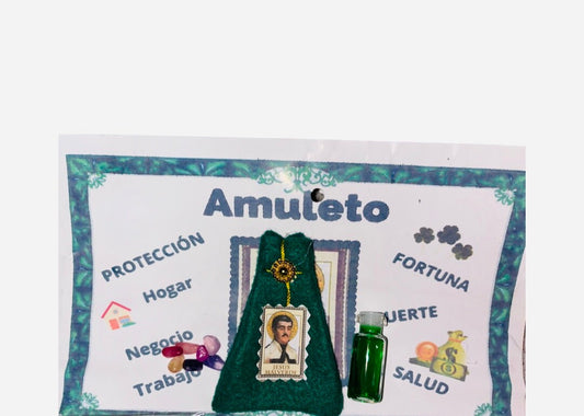 JESUS MALVERDE Amuleto Proteccion, Abundancia, Riqueza Amulet Charm