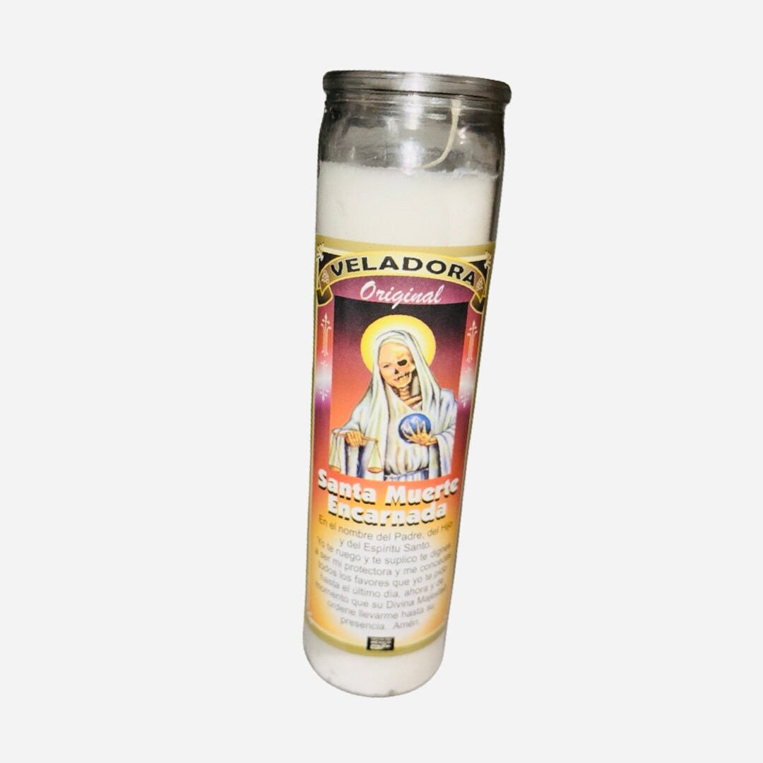 SANTA MUERTE ENCARNADA Veladora Santisima Muerte Holy Death Candle