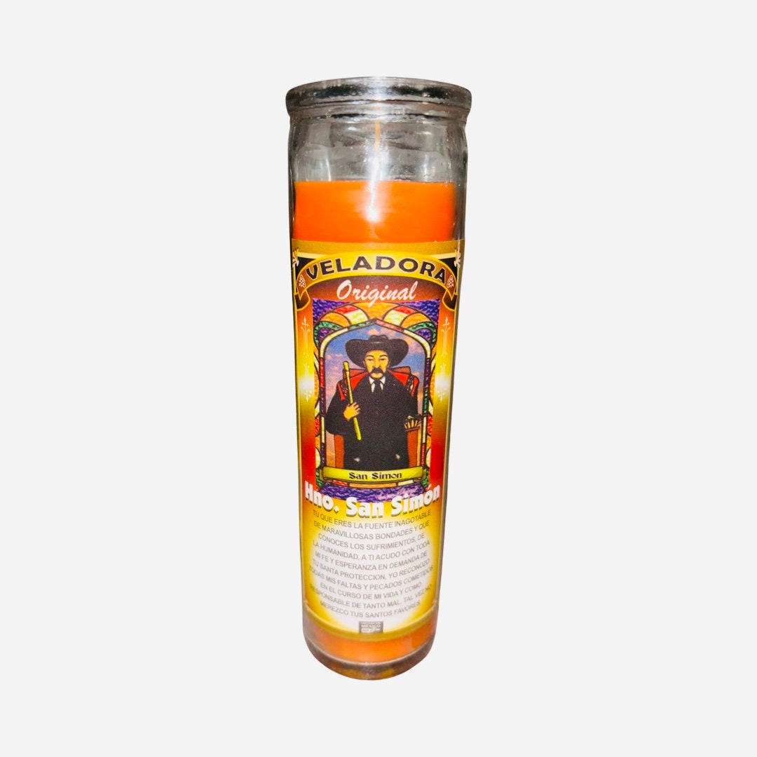 HERMANO SAN SIMON Veladora Naranja - Saint Simon Fixed Candle