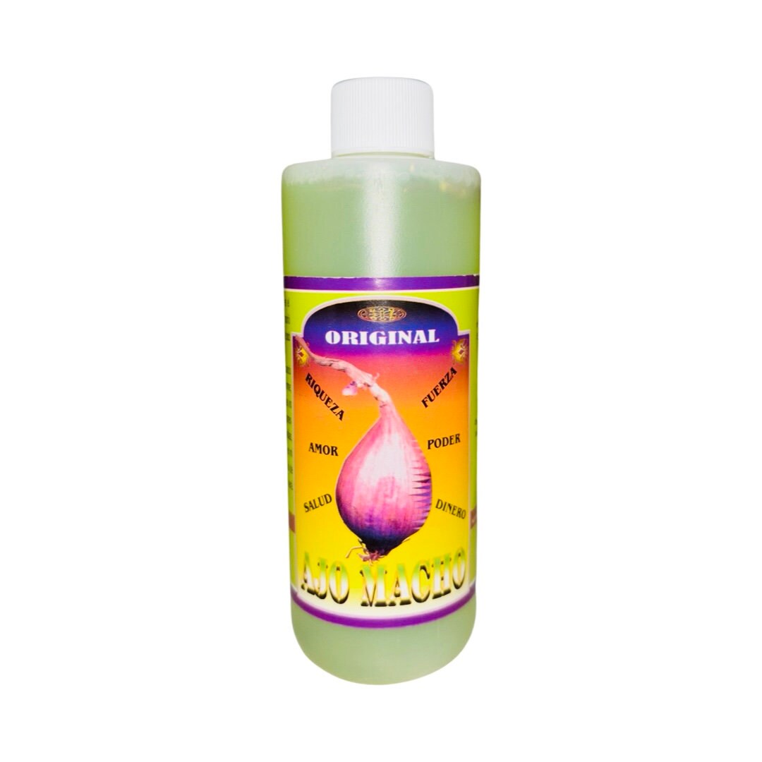 AJO MACHO Agua Espiritual con Agua Bendita Para Dinero, buena Suerte, Exito - Male Garlic Spiritual Water for Good Luck