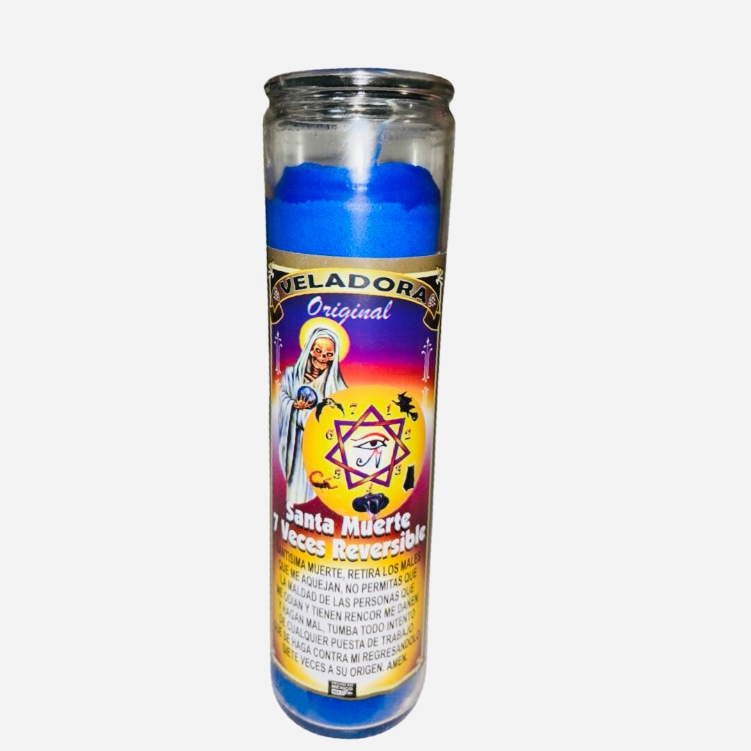 SANTA MUERTE Veladoras - Holy Death Fixed Candles Para el Amor, Dinero, Contra Envidia, Rompe Hechizos, Dominar