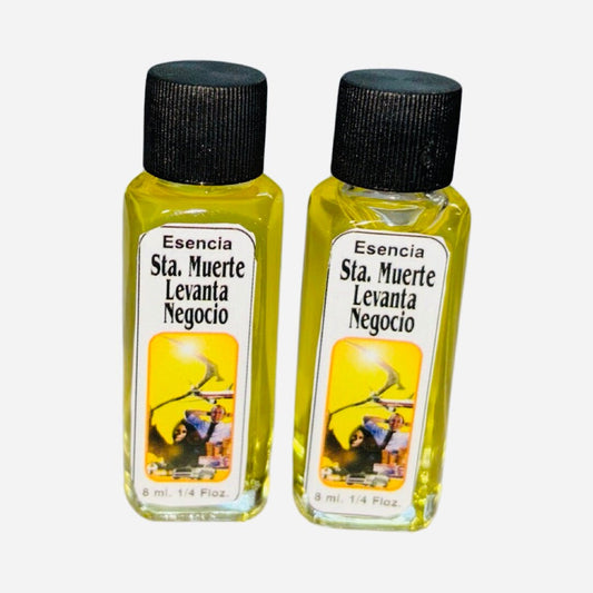 2PACK- Santa Muerte Levanta Negocio Esencia Esoterica - Holy Death Better Business Mystic Essence