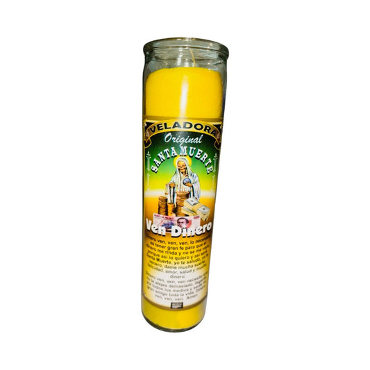 Santa Muerte Ven Dinero Veladora - Holy Death Money Drawing Candle Santisima Muerte