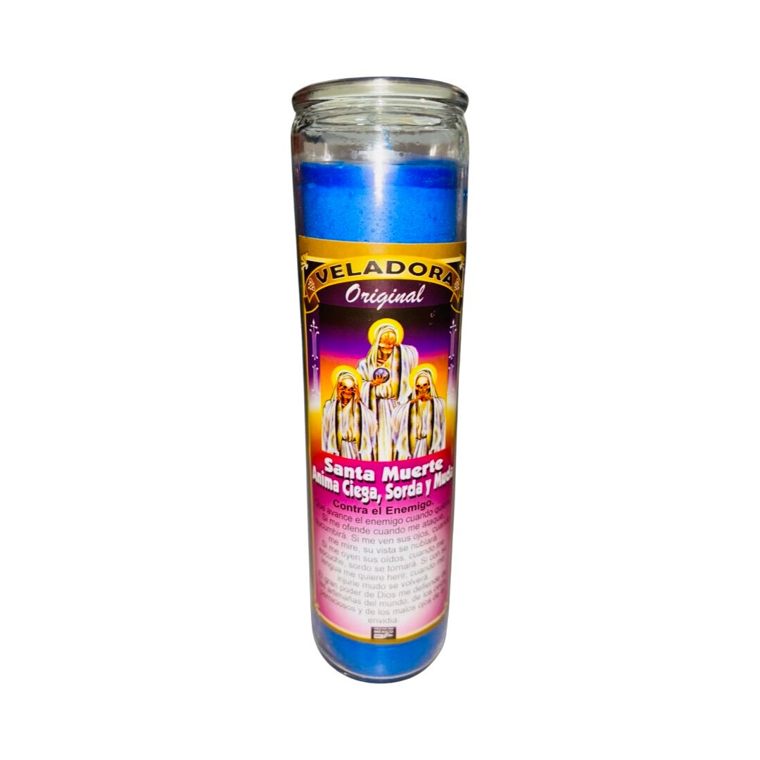 Santa Muerte Anima Ciega Sorda y Muda Veladora - Holy Death Candle Santisima Muerte