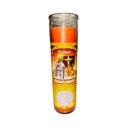 Santa Muerte Justo Juez Veladora - Holy Death Just Judge Home Candle Santisima Muerte