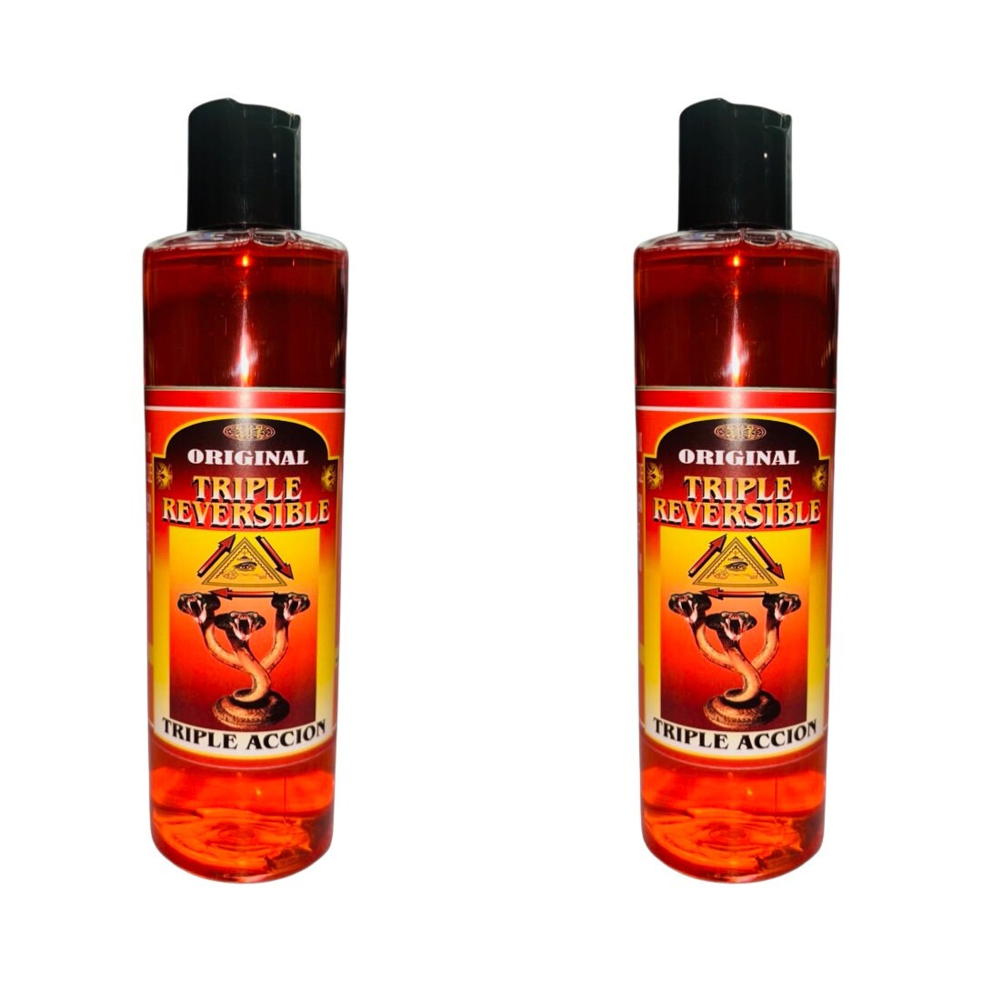 TRIPLE REVERSIBLE Agua Espiritual Para Limpias y Revertir Brujerias -Triple Reversible Spiritual Water Brake Spells