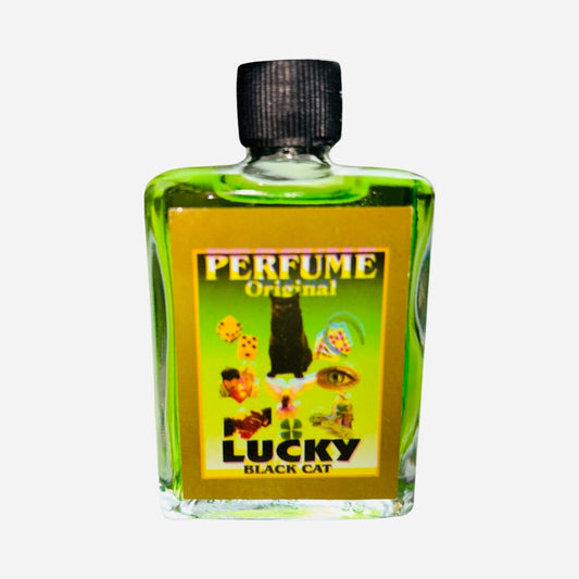 LUCKY BLACK CAT Perfume Spiritual Cologne for Good Luck, prosperity and Abundance Success